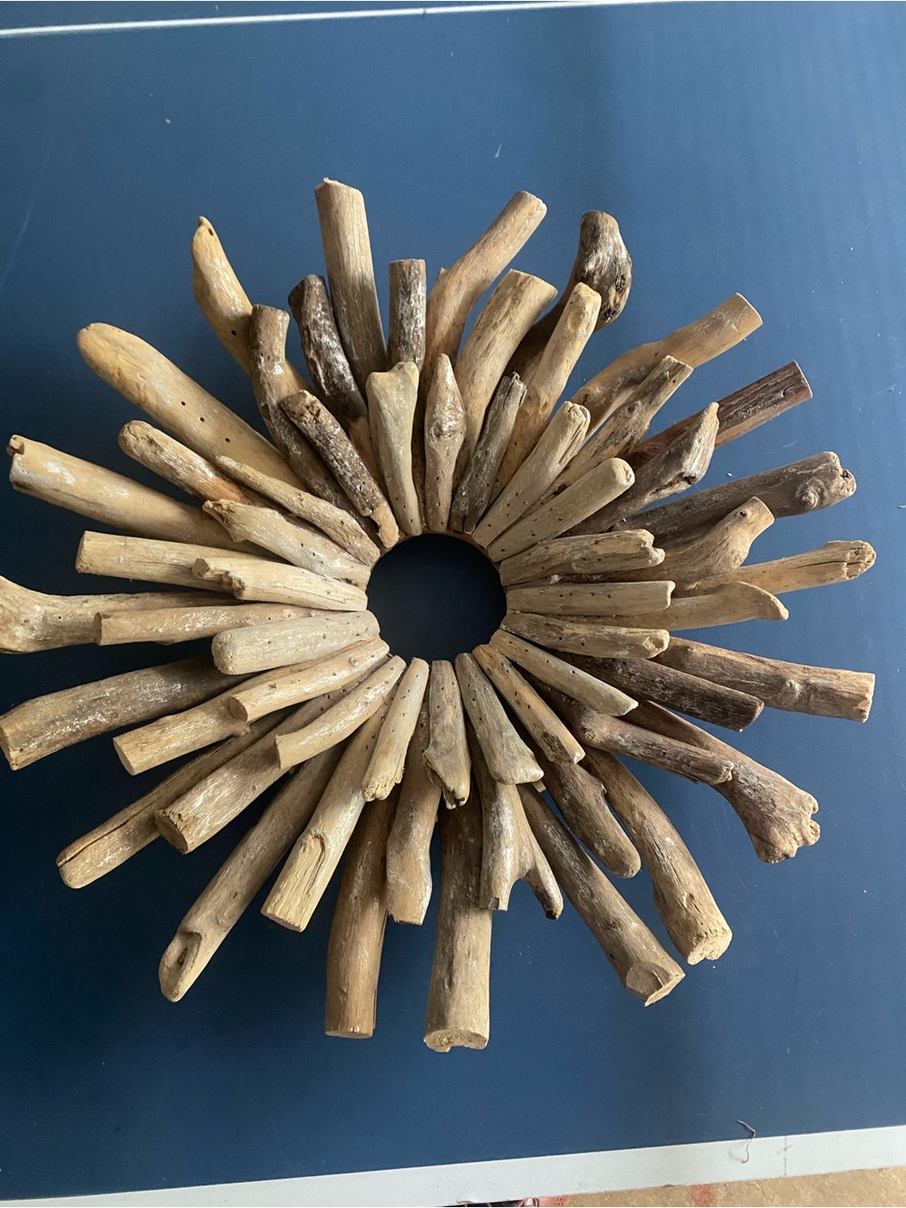 Vintage Beautiful Handmade Driftwood Wreath 18”